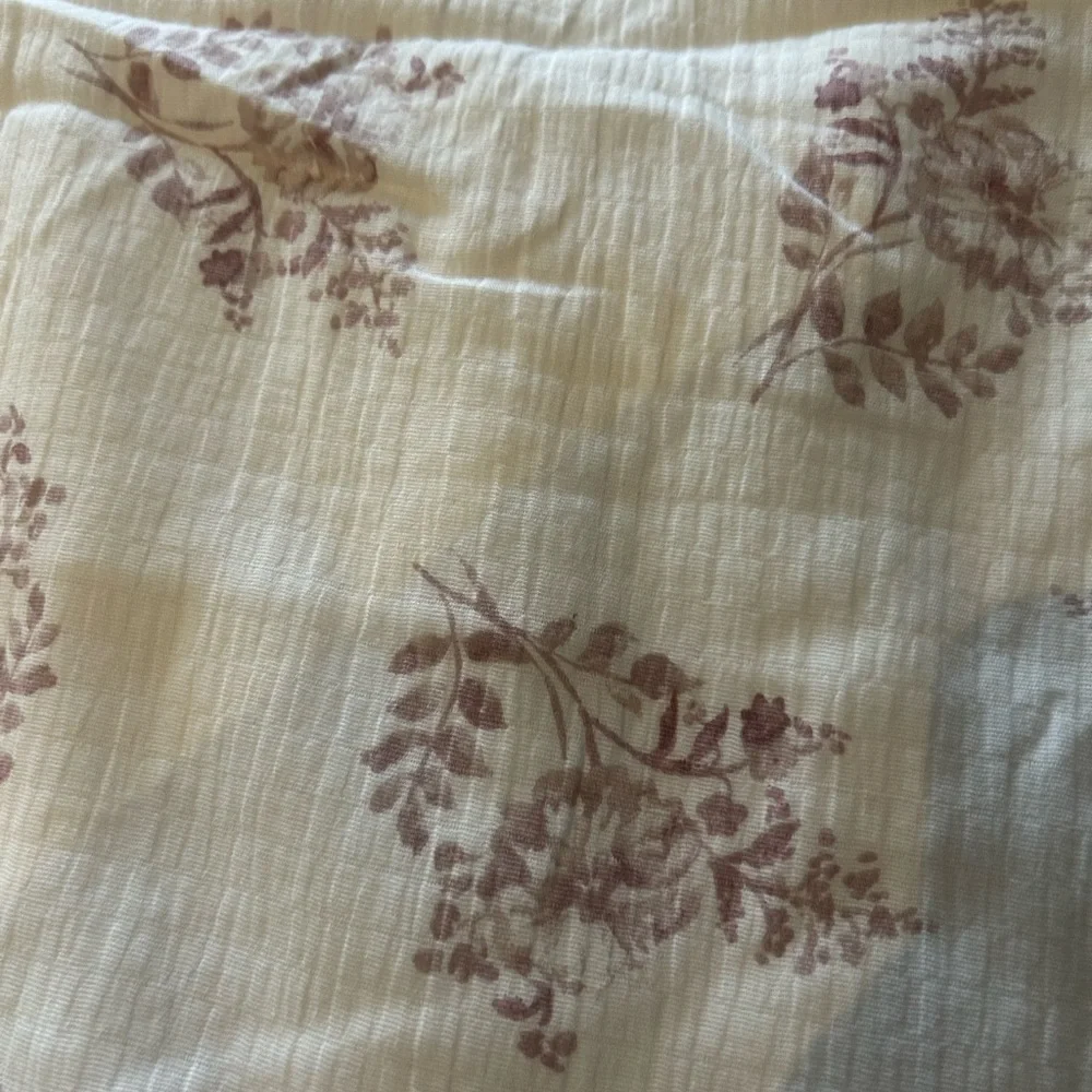 SHABBY CHIC‎ 2 Cotton Floral Pillow Shams Fringe Pink Rose Print Cottagecore